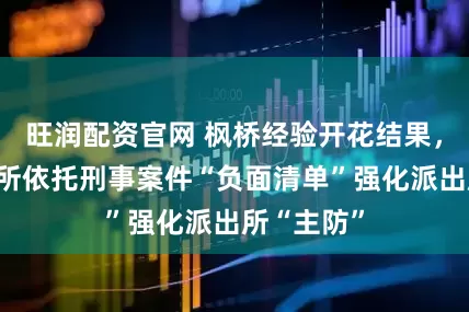 旺润配资官网 枫桥经验开花结果，城桥派出所依托刑事案件“负面清单”强化派出所“主防”